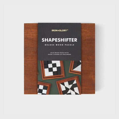 Brain Teaser Game Shape-shifter Deluxe Wooden Tangram Challenge Puzzle Toys and Games Iron and Glory Quirky Turkey Gifts