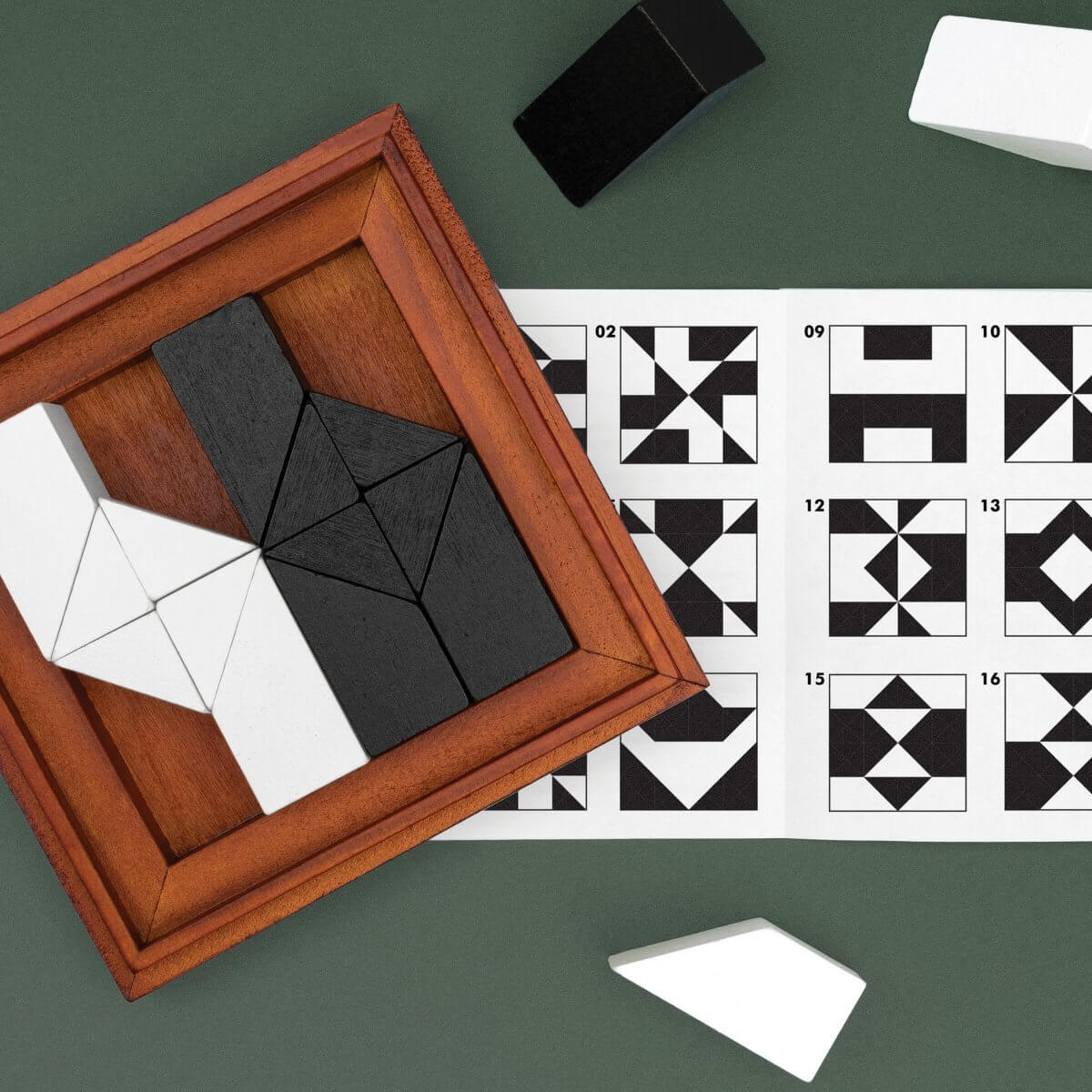 Brain Teaser Game Shape-shifter Deluxe Wooden Tangram Challenge Puzzle Toys and Games Iron and Glory Quirky Turkey Gifts