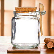Small Jar With Cork Lid and Bamboo Spoon, Plastic Free, Reusable Food Storage Accessories Sass and Belle Quirky Turkey Gifts