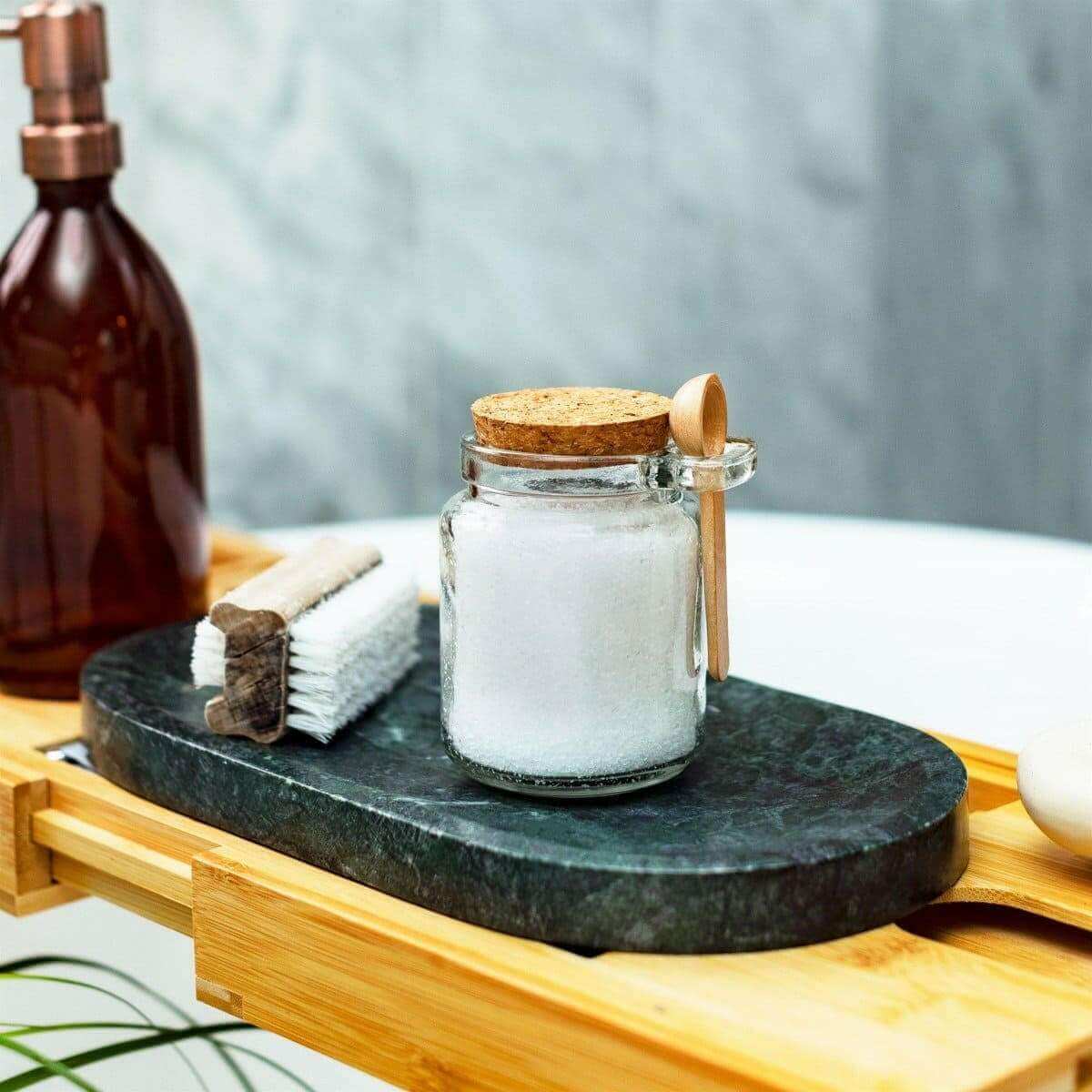 Small Jar With Cork Lid and Bamboo Spoon, Plastic Free, Reusable Food Storage Accessories Sass and Belle Quirky Turkey Gifts
