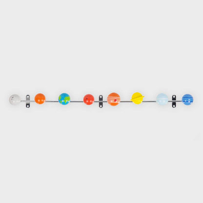 Solar System Hooks, Solid Metal Coat Rack with Colourful Wooden Planets Gadgets SuckUK Quirky Turkey Gifts