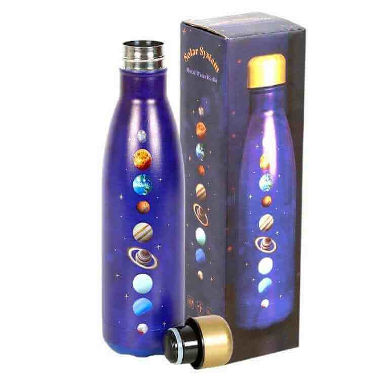 Solar System Metal Water Bottle for Astronomy Lovers Drinkware Spirit of equinox Quirky Turkey Gifts