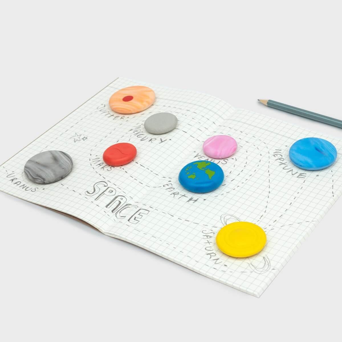 Solar System Planets Transformed into 8 Erasers Gadgets SuckUK Quirky Turkey Gifts