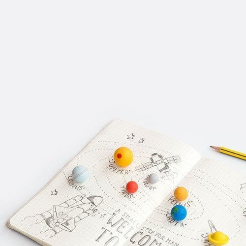 Solar System Planets Transformed into 8 Erasers Gadgets SuckUK Quirky Turkey Gifts