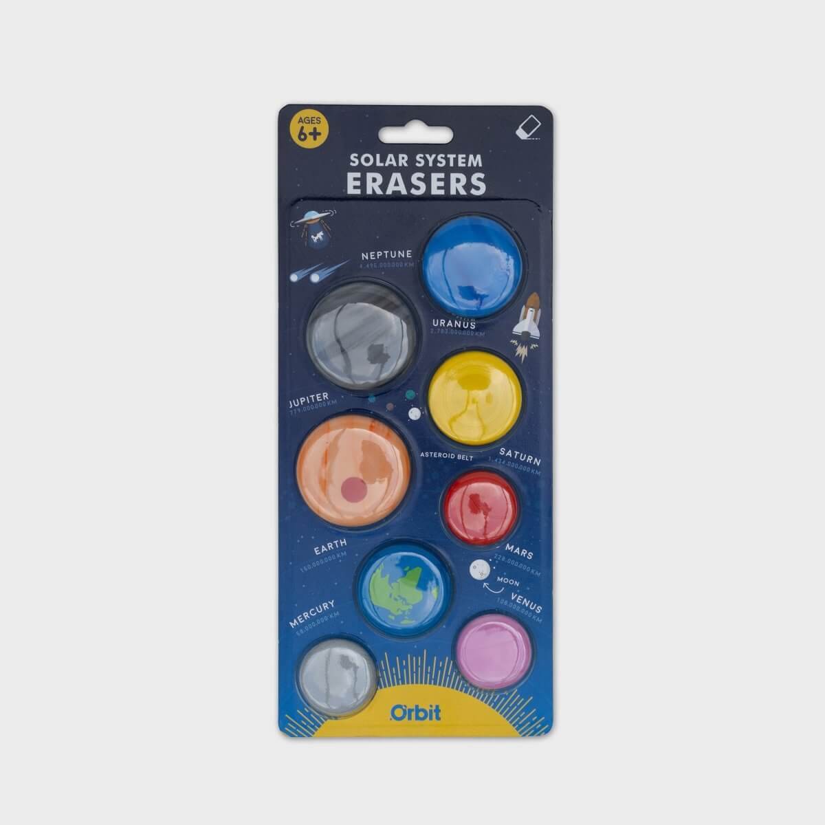 Solar System Planets Transformed into 8 Erasers Gadgets SuckUK Quirky Turkey Gifts