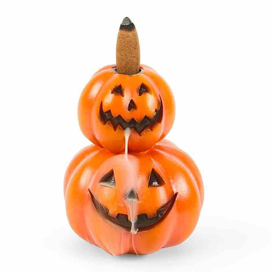 Stacked Pumpkins Backflow Incense Burner Halloween Decor Backflow Burner Spirit of equinox Quirky Turkey Gifts