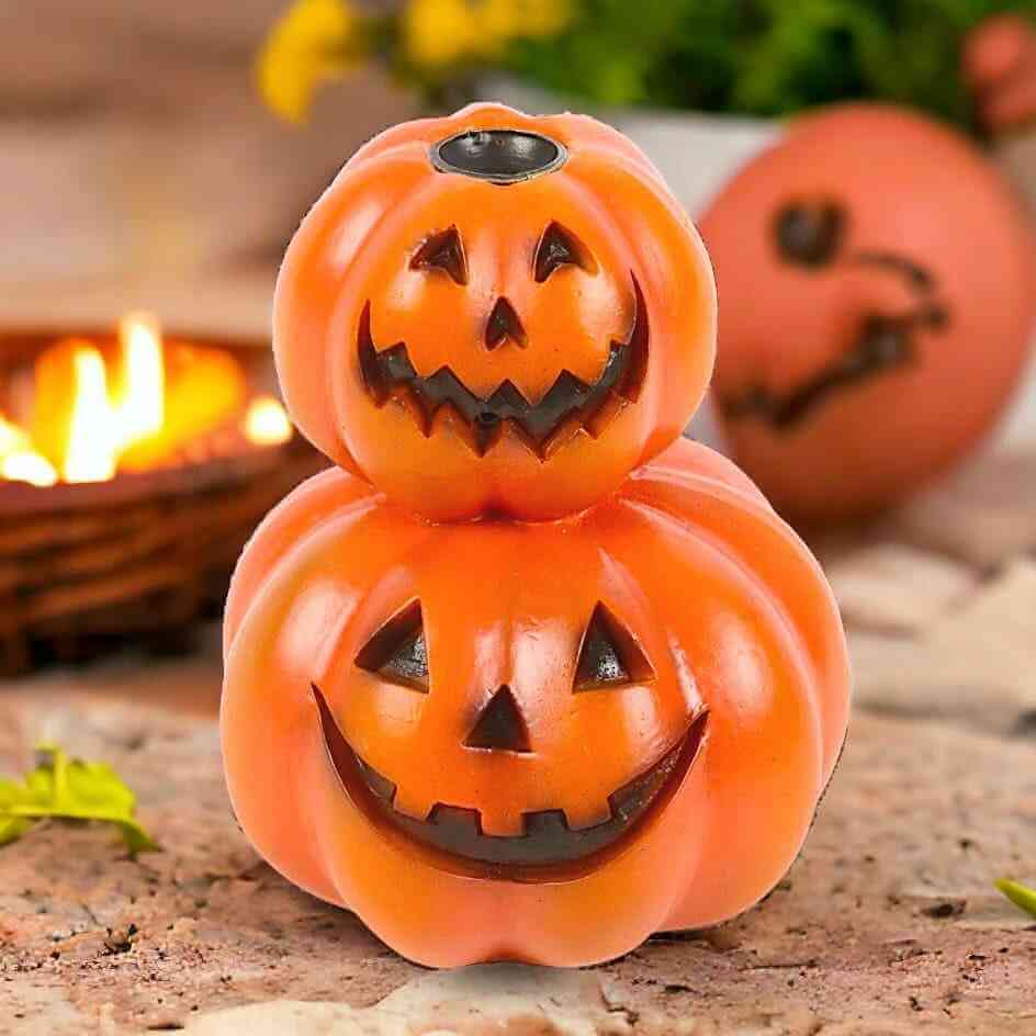 Stacked Pumpkins Backflow Incense Burner Halloween Decor Backflow Burner Spirit of equinox Quirky Turkey Gifts