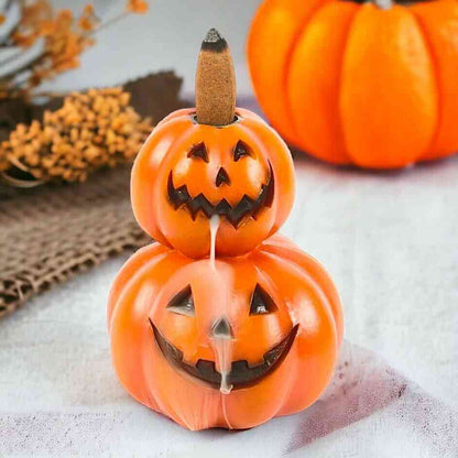 Stacked Pumpkins Backflow Incense Burner Halloween Decor Backflow Burner Spirit of equinox Quirky Turkey Gifts