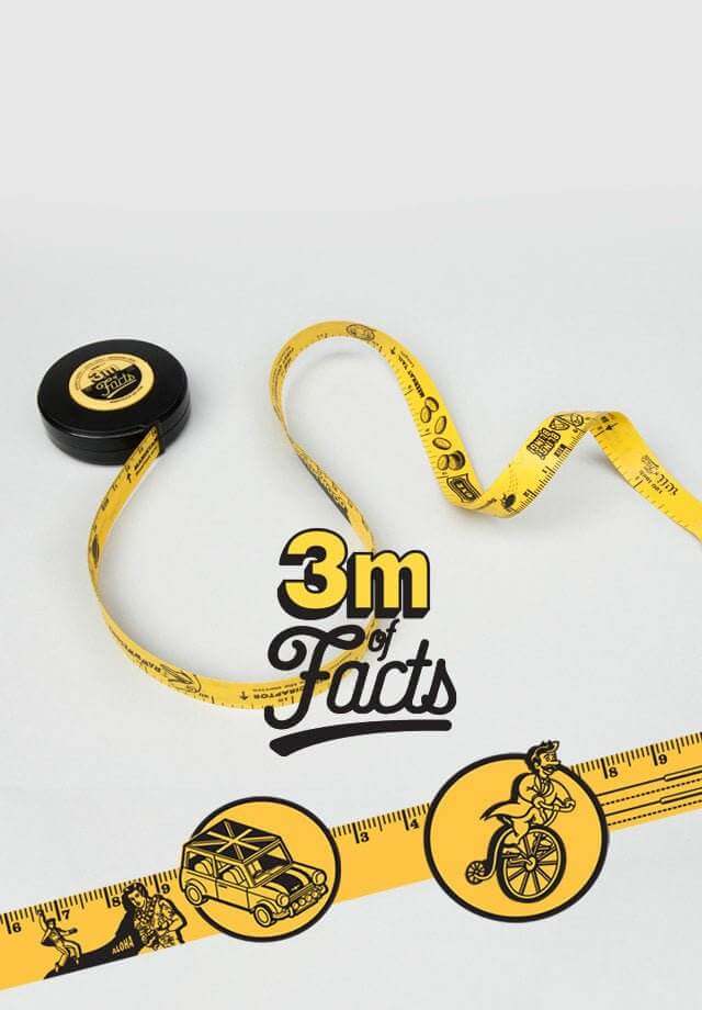 10Ft Auto Lock Tape Measure With 60 Fun Facts Stats Edition Gadgets SuckUK Quirky Turkey Gifts