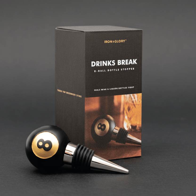 8-Ball Bottle Saver, Wine Bottle, Liquor Bottle Stopper Saver Gadgets SuckUK Quirky Turkey Gifts