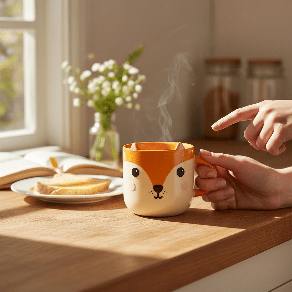 Kawaii Fox Ceramic Mug for Animal Lovers Mugs & Cups Sass and Belle Quirky Turkey Gifts