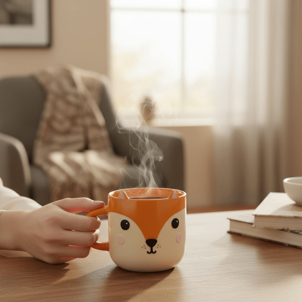 Kawaii Fox Ceramic Mug for Animal Lovers Mugs & Cups Sass and Belle Quirky Turkey Gifts
