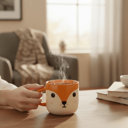 Kawaii Fox Ceramic Mug for Animal Lovers Mugs & Cups Sass and Belle Quirky Turkey Gifts