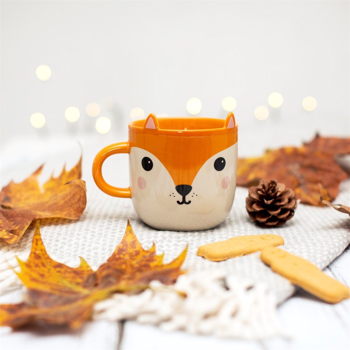 Kawaii Fox Ceramic Mug for Animal Lovers Mugs & Cups Sass and Belle Quirky Turkey Gifts