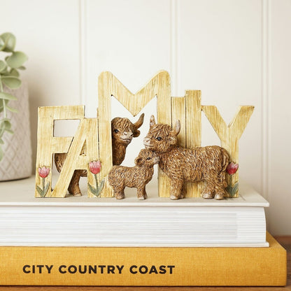 Country Living Highland Cow “Family” Plaque Home & Garden Country Living Quirky Turkey Gifts