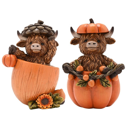 Country Living Highland Cows in Pumpkins Home & Garden Country Living Quirky Turkey Gifts