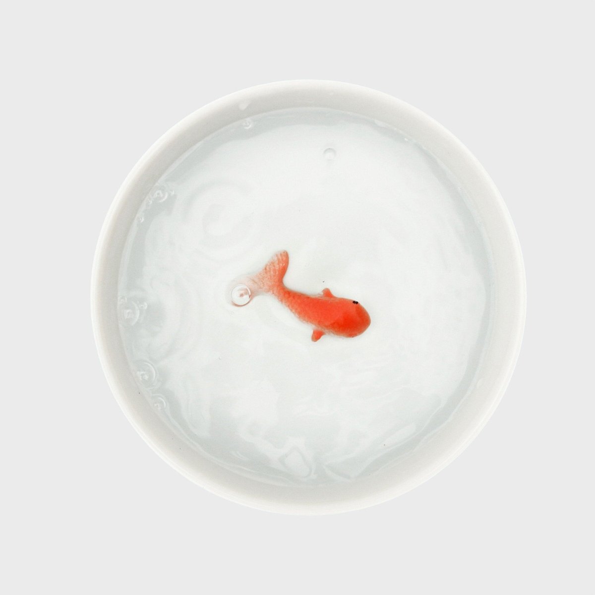 Goldfish Trick Water Bowl for Cats, Novelty Ceramic Cat Water Dish Gadgets SuckUK Quirky Turkey Gifts