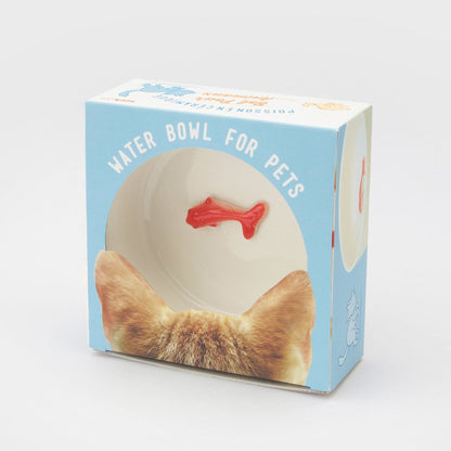 Goldfish Trick Water Bowl for Cats, Novelty Ceramic Cat Water Dish Gadgets SuckUK Quirky Turkey Gifts