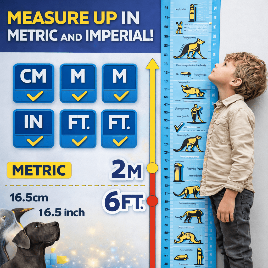 Guinness World Records Height Chart – Kids Wall Growth Chart Gift (2m / 6ft+) Growth Chart SuckUK Quirky Turkey Gifts