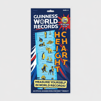 Guinness World Records Height Chart – Kids Wall Growth Chart Gift (2m / 6ft+) Growth Chart SuckUK Quirky Turkey Gifts