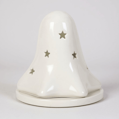Halloween Ceramic Dual Ghost Tealight Holder and Incense Cone Plate Home Fragrance Spirit of equinox Quirky Turkey Gifts