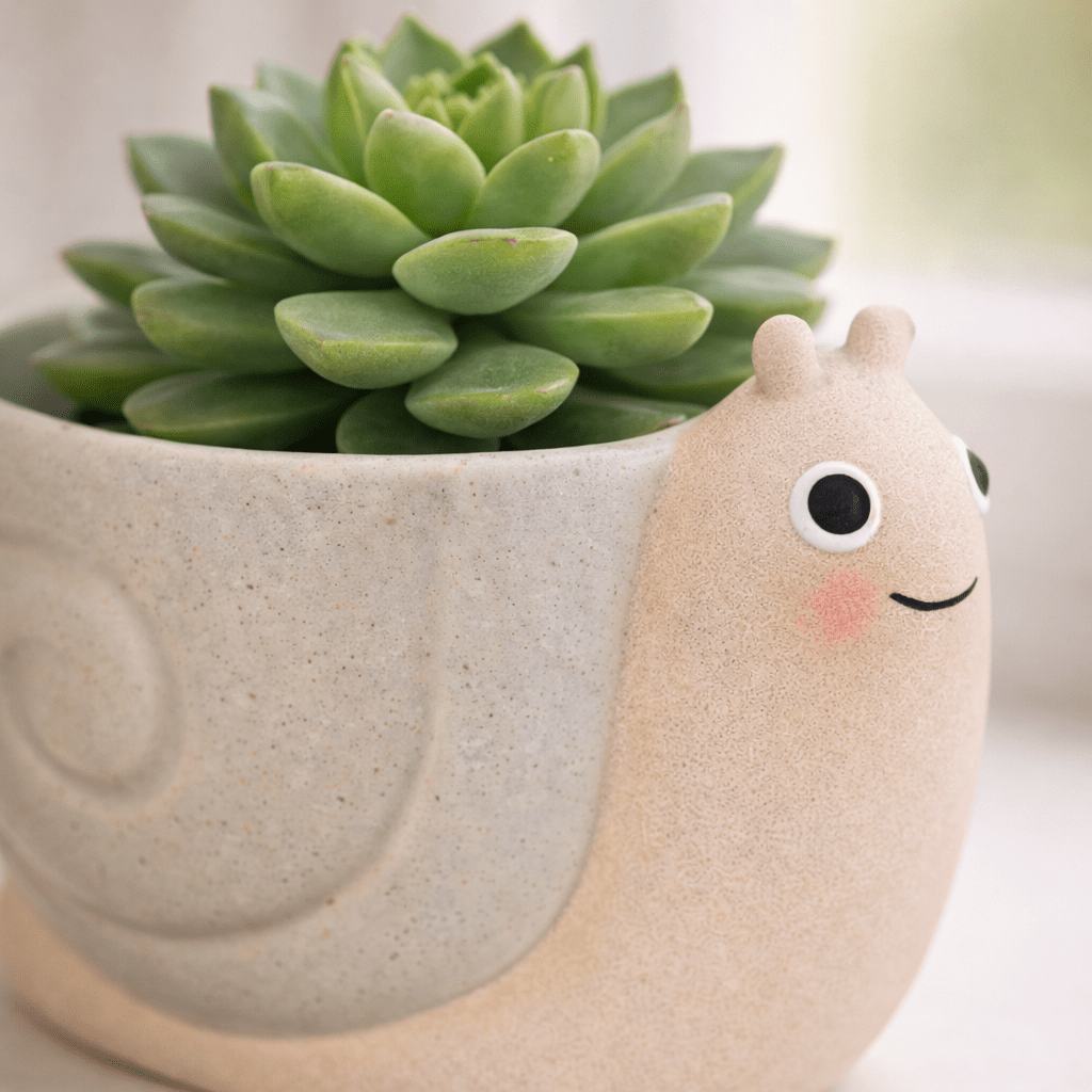 Mini Snail Planter (Cottage Garden) – Sass & Belle 🐌 Pots & Planters Sass and Belle Quirky Turkey Gifts