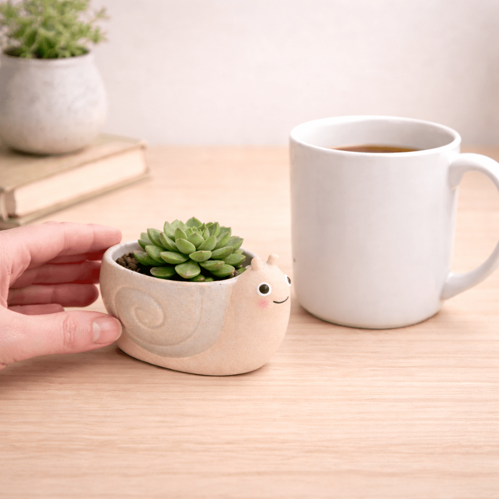 Mini Snail Planter (Cottage Garden) – Sass & Belle 🐌 Pots & Planters Sass and Belle Quirky Turkey Gifts