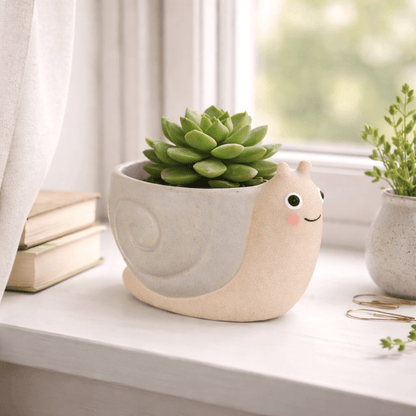 Mini Snail Planter (Cottage Garden) – Sass & Belle 🐌 Pots & Planters Sass and Belle Quirky Turkey Gifts