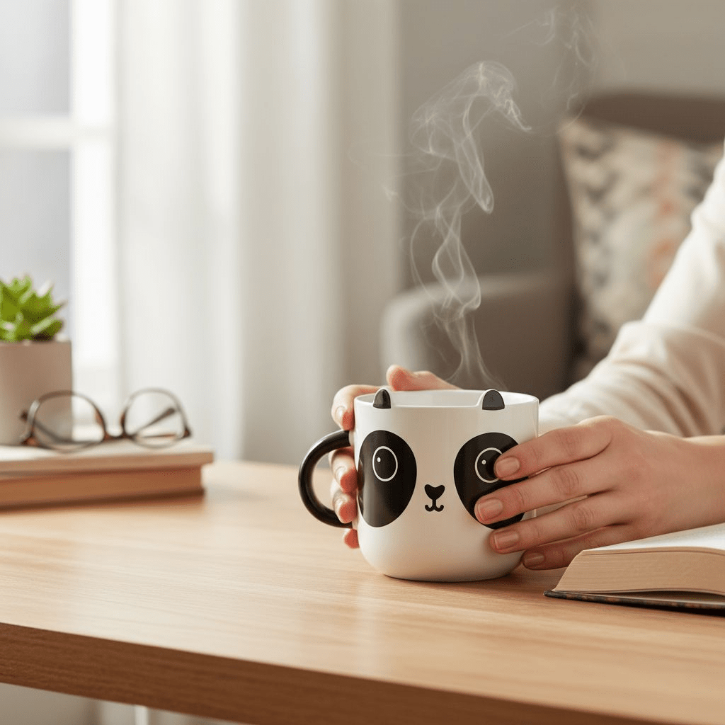 Ceramic Kawaii Panda Bear Mug for Animal Lovers Mugs & Cups Sass and Belle Quirky Turkey Gifts