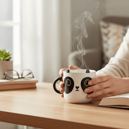 Ceramic Kawaii Panda Bear Mug for Animal Lovers Mugs & Cups Sass and Belle Quirky Turkey Gifts