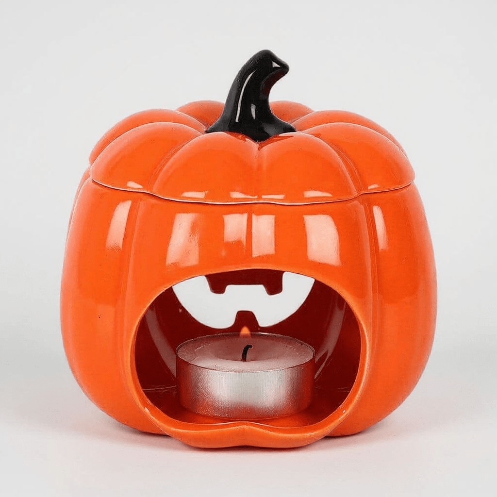 Pumpkin Orange Jack-O-Lantern Oil Burner - Wax Melt Warmer Home Fragrance Spirit of equinox Quirky Turkey Gifts