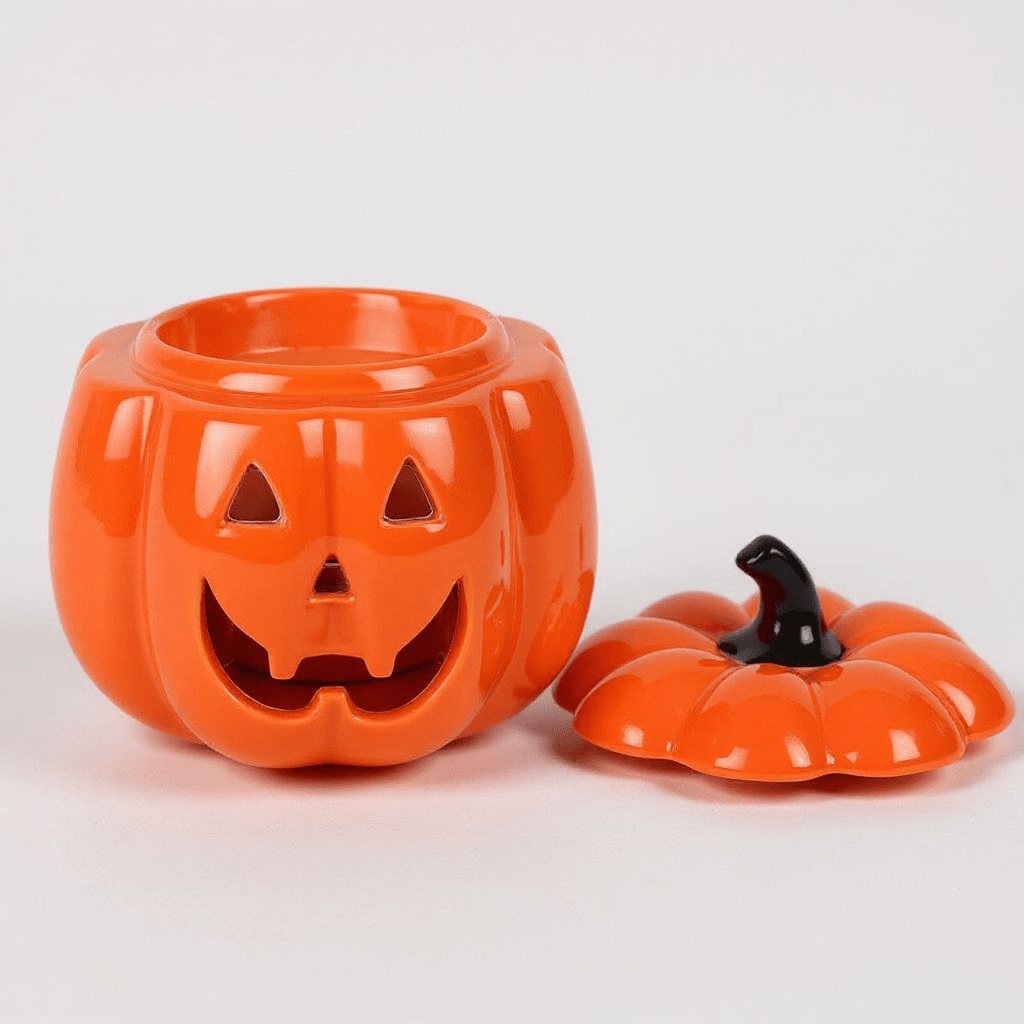 Pumpkin Orange Jack-O-Lantern Oil Burner - Wax Melt Warmer Home Fragrance Spirit of equinox Quirky Turkey Gifts