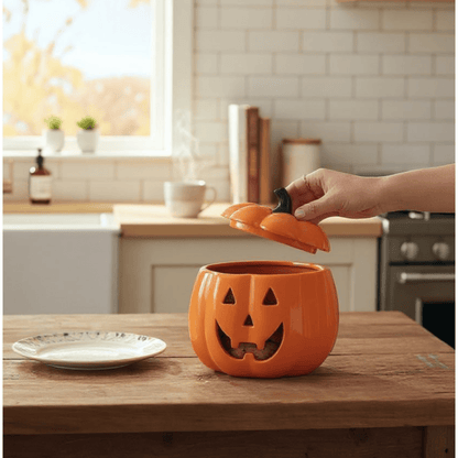 Pumpkin Orange Jack-O-Lantern Oil Burner - Wax Melt Warmer Home Fragrance Spirit of equinox Quirky Turkey Gifts