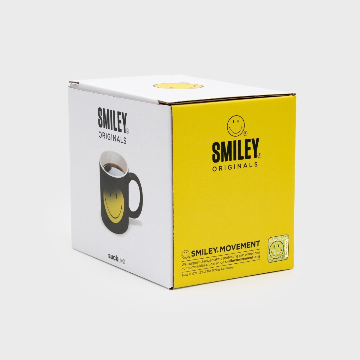 Smiley Face Magic Heat-Sensitive Black and Yellow Mug Gadgets SuckUK Quirky Turkey Gifts
