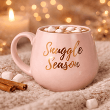 Snuggle Season Mug | Pink Ceramic with Rose Gold Text Mugs & Cups Jones Home & Gifts Quirky Turkey Gifts