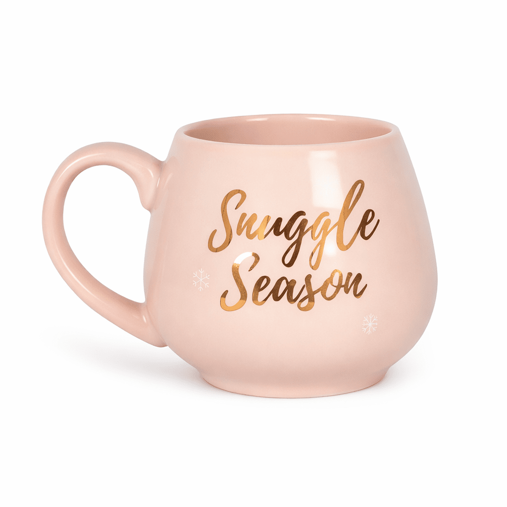 Snuggle Season Mug | Pink Ceramic with Rose Gold Text Mugs & Cups Jones Home & Gifts Quirky Turkey Gifts