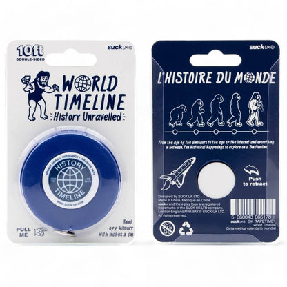 10ft World History Measuring Tape – Unique Educational Gift 📏🌍 Gadgets SuckUK Quirky Turkey Gifts