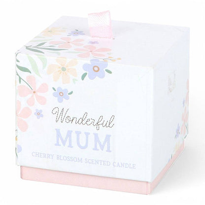 Wonderful Mum Cherry Blossom Pink Candle with Matching Box Home Fragrance Jones Home & Gifts Quirky Turkey Gifts