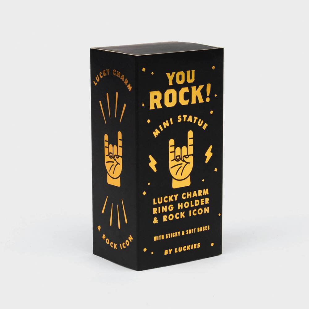 You Rock, Lucky Charm, Ring Holder, Desk Tidy Rock Icon, Mini Rock On Salute Desk Organizers Luckies Quirky Turkey Gifts