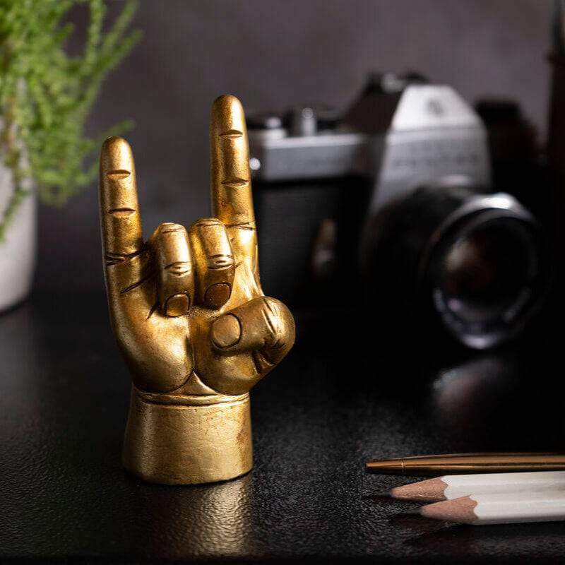 You Rock, Lucky Charm, Ring Holder, Desk Tidy Rock Icon, Mini Rock On Salute Desk Organizers Luckies Quirky Turkey Gifts