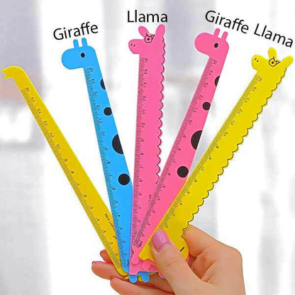 Animal Shaped Rulers, Llama, Giraffes Coloured Children Rulers Art and Craft Fashion Accessories Quirky Turkey Gifts