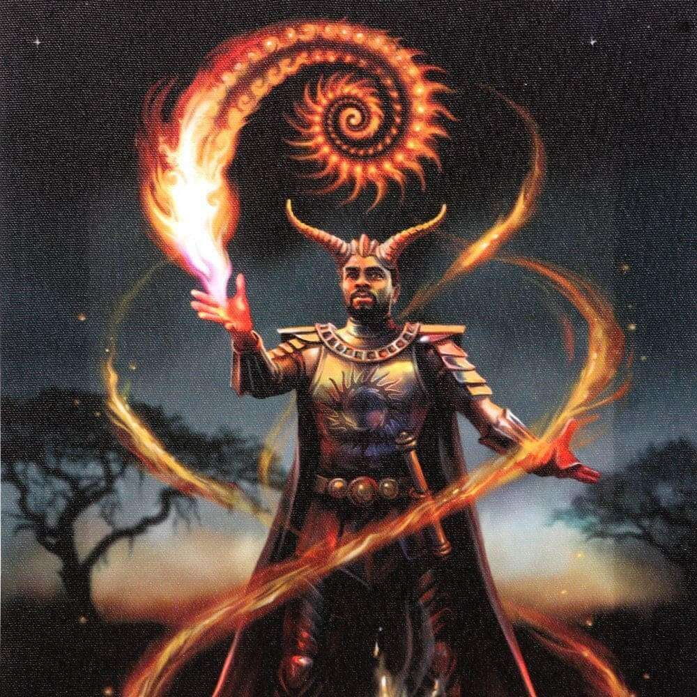 Anne Stokes Fire Element Wizard Canvas Plaque Wall Art Decor Wall Art's Anne Stokes Quirky Turkey Gifts