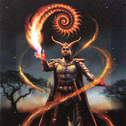 Anne Stokes Fire Element Wizard Canvas Plaque Wall Art Decor Wall Art's Anne Stokes Quirky Turkey Gifts