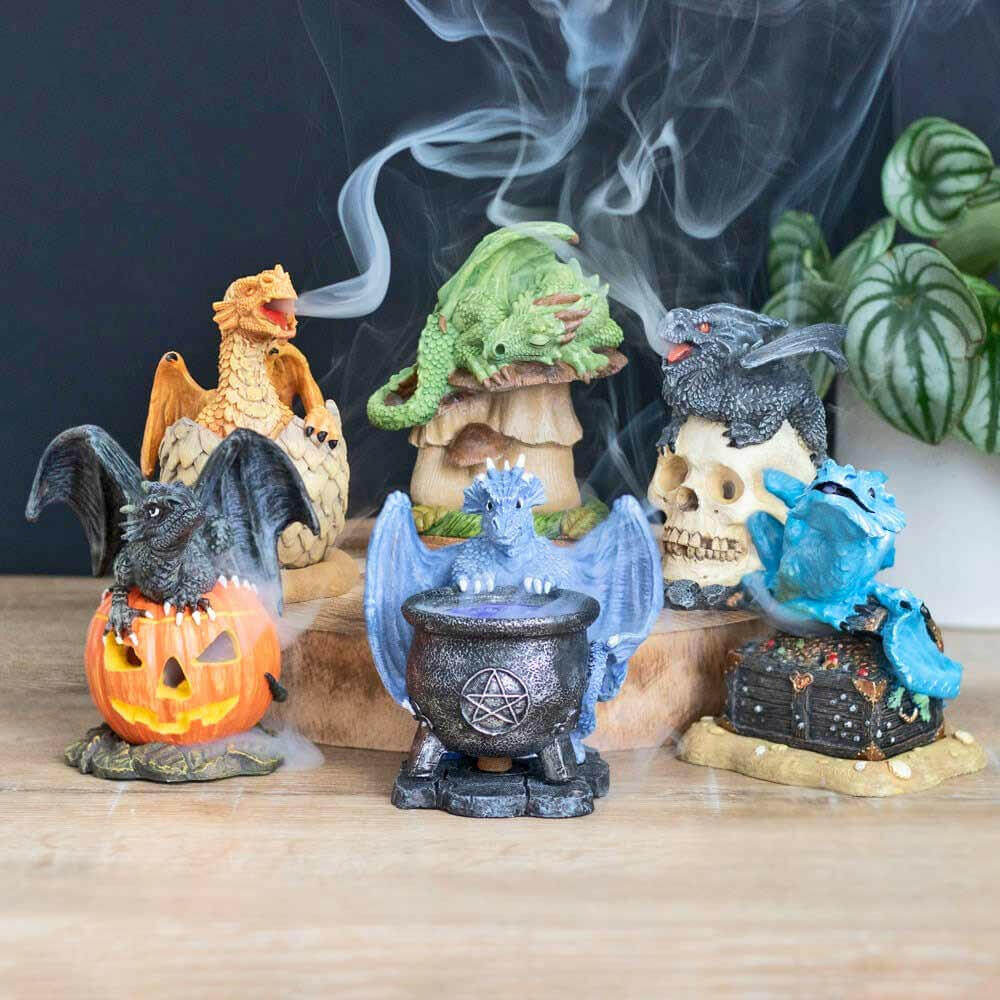 Anne Stokes Trick or Treat Dragon Cone Burner Halloween Decor Home Fragrance Anne Stokes Quirky Turkey Gifts