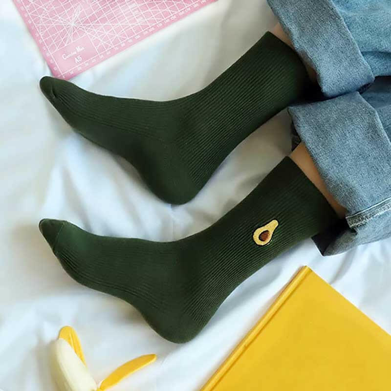 Avocado Fruit Unisex Green Socks Novelty Socks Fashion Accessories Quirky Turkey Gifts