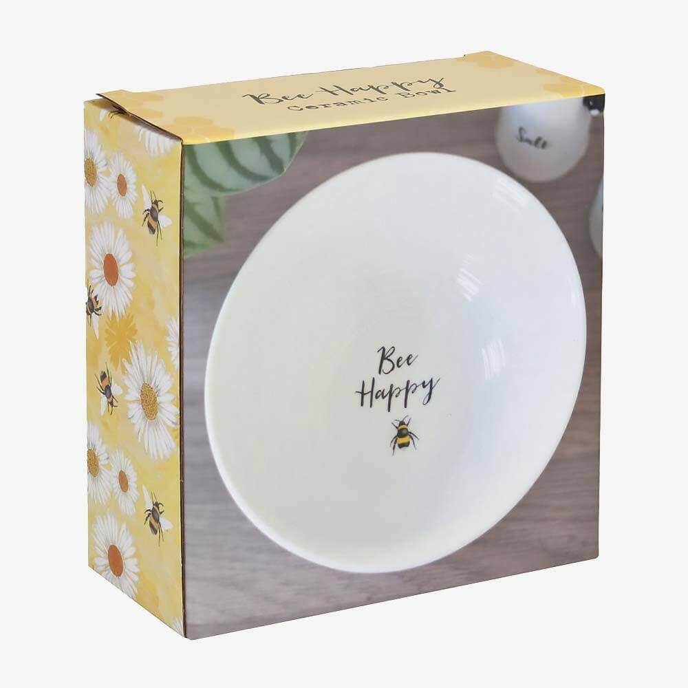 Bee Happy Ceramic Tableware, Breakfast Bowl Tableware & Coasters Jones Home & Gifts Quirky Turkey Gifts