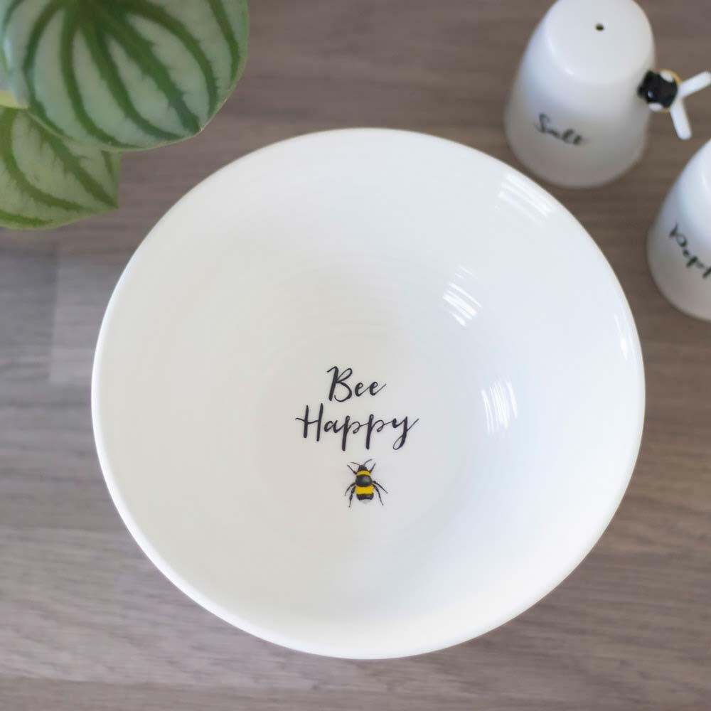 Bee Happy Ceramic Tableware, Breakfast Bowl Tableware & Coasters Jones Home & Gifts Quirky Turkey Gifts
