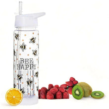 Bee Happy Water Bottle with Infuser Drinkware Sass and Belle Quirky Turkey Gifts