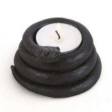 Black Coiled Snake Design Tealight Candle Holder Decor Tea Light Holder Spirit of equinox Quirky Turkey Gifts
