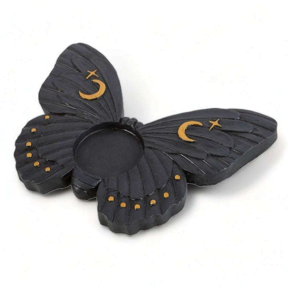 Black Moth Tealight Candle Holder for Enchanting Decor Tea Light Holder Spirit of equinox Quirky Turkey Gifts